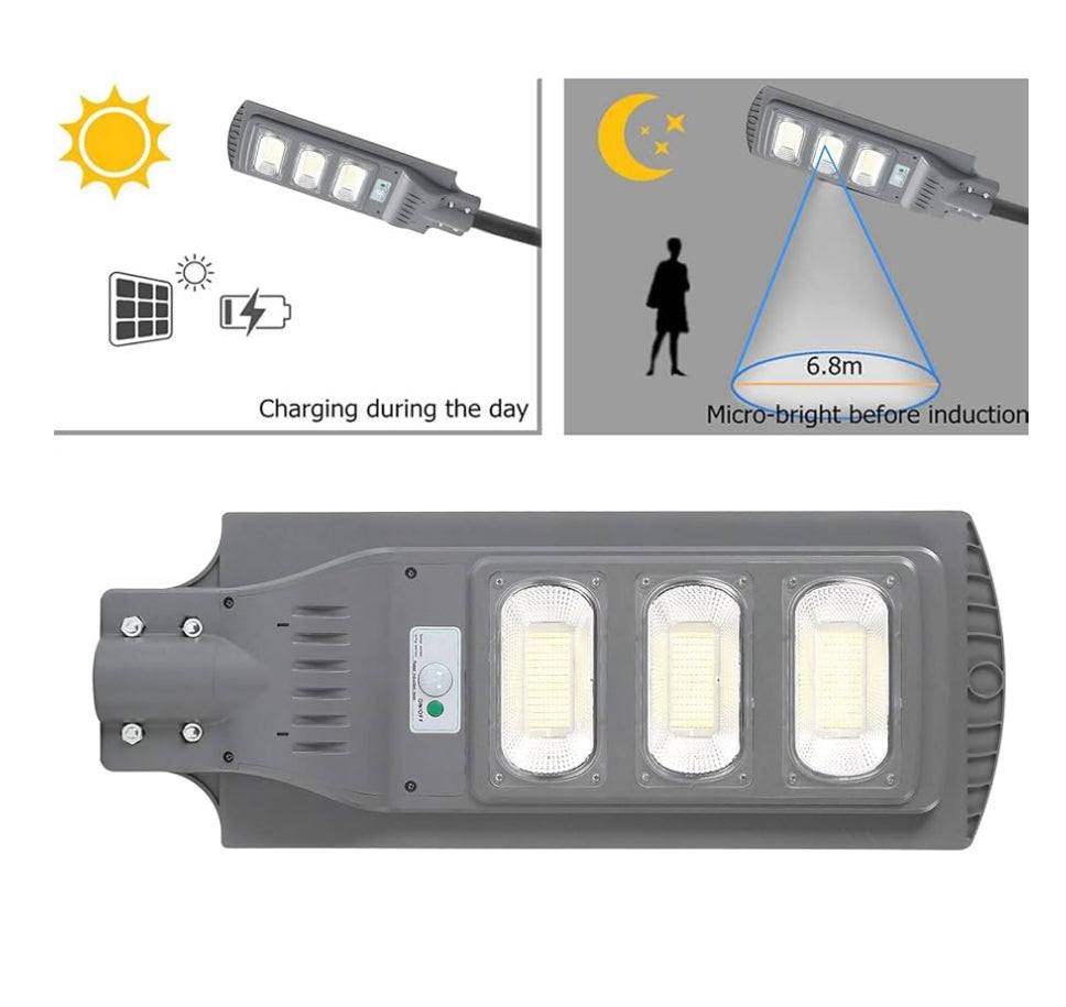 Foco Solar LED 150W con Sensor de Movimiento – 144 LEDs - 13,000 lumens