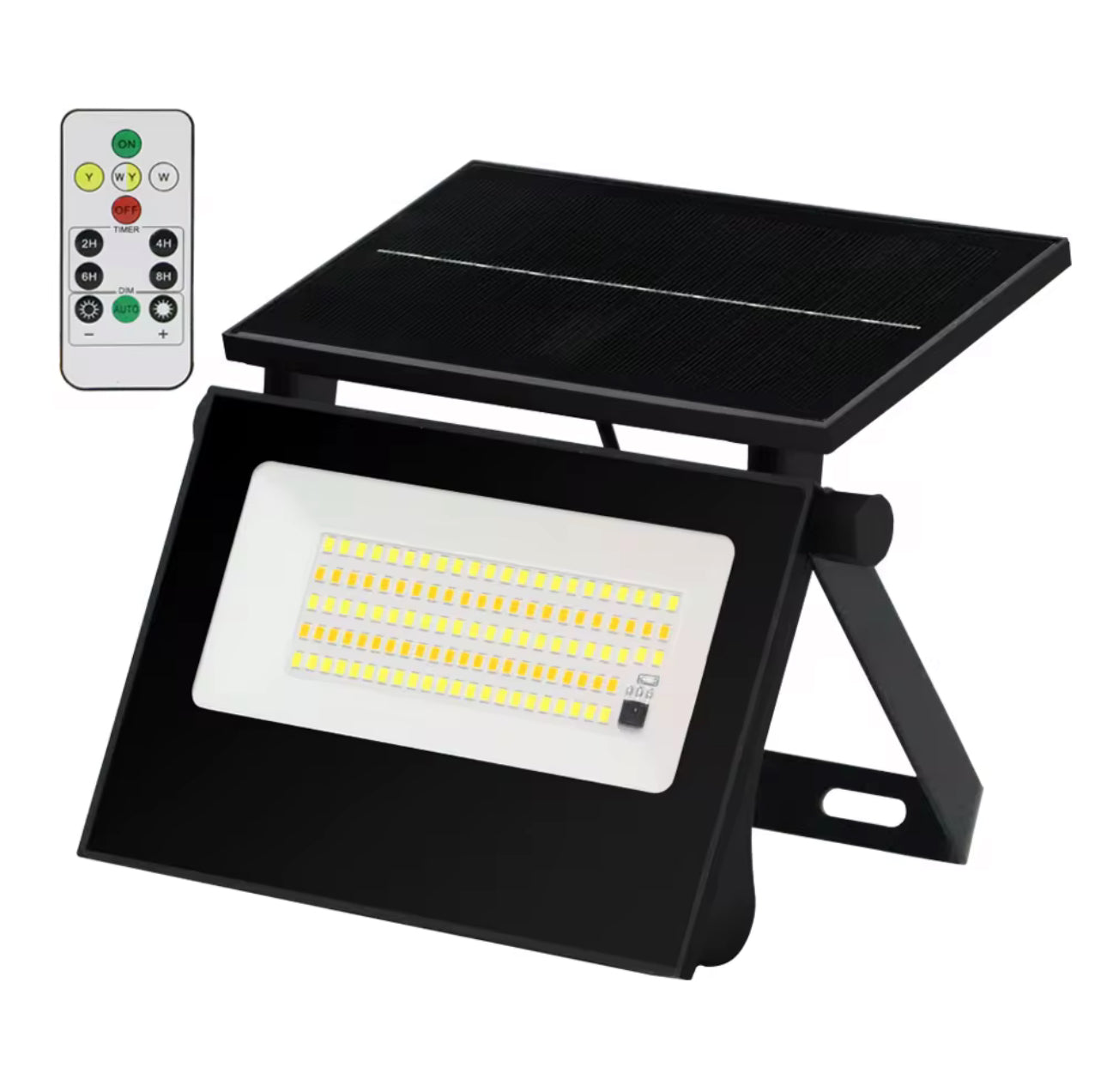 Lámpara Solar de Pared Plegable 30W – 3 Colores, Sensor y Control Remoto